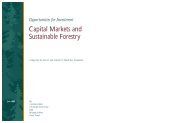 Capital Markets and Sustainable Forestry - Forest Trends