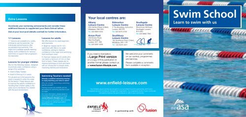 Swim School info (pdf 356kb) - Fusion Lifestyle