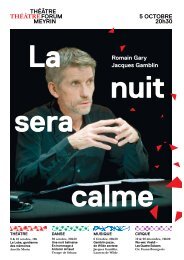 La nuit sera calme Romain Gary – Jacques Gamblin Le spectacle ...