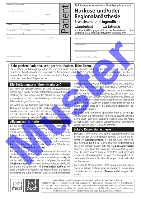 Press Musterbogen Perimed Fachbuch Verlag Dr Med Straube