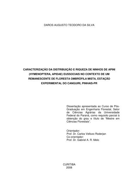 daros augusto teodoro da silva caracterização da distribuição e ...