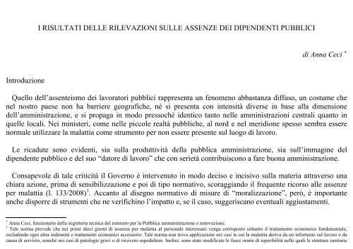 Rivista n.3 consultabile - Dipartimento Funzione Pubblica