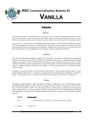 ADC Commercialisation Bulletin #1 – Vanilla - Foodnet