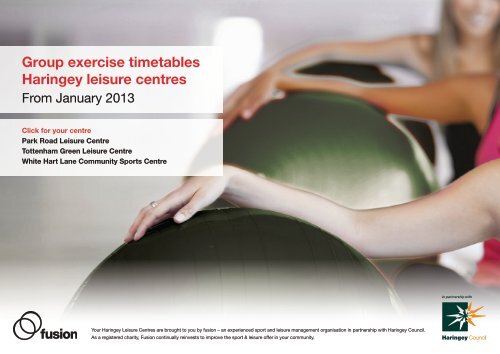 Group exercise timetables Haringey leisure centres - Fusion Lifestyle