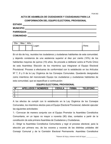 acta constitutiva del consejo comunal (cc) - Dirección de Formación ...