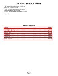 MCM1462 SERVICE PARTS - Scotsman Ice Systems