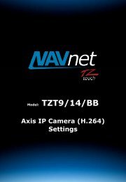 NavNet TZtouch Axis IP Camera Settings - Furuno USA