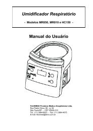 Umidificador Respiratório Manual do Usuário - FisioCare