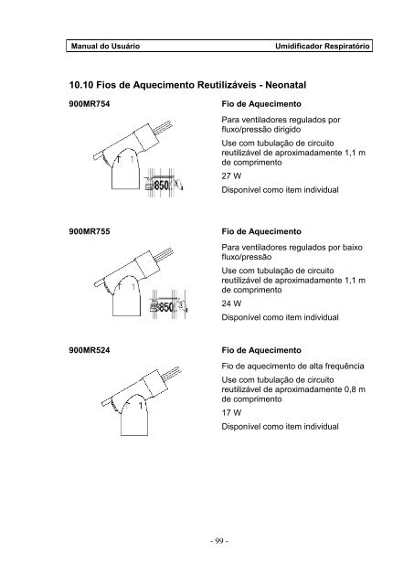 Umidificador Respiratório Manual do Usuário - FisioCare