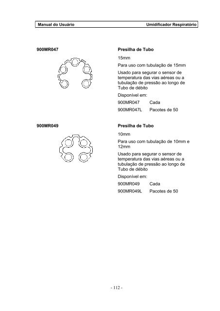 Umidificador Respiratório Manual do Usuário - FisioCare