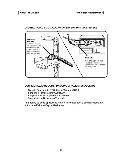 Umidificador Respiratório Manual do Usuário - FisioCare