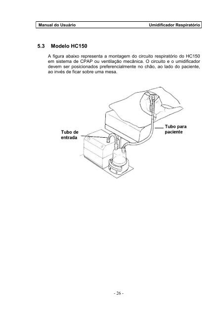 Umidificador Respiratório Manual do Usuário - FisioCare