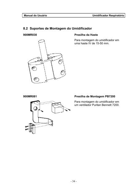 Umidificador Respiratório Manual do Usuário - FisioCare