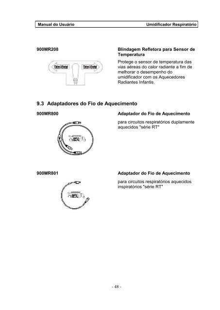 Umidificador Respiratório Manual do Usuário - FisioCare