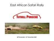 East African Safari Rally final green and grey - Tuthill Porsche