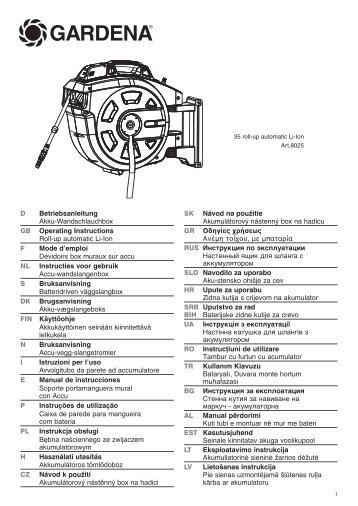 OM, Gardena, 35 roll-up automatic Li-Ion, Art 08025, Akku ...