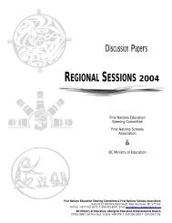 Curriculum and Resources for First Nations Language ... - FNESC