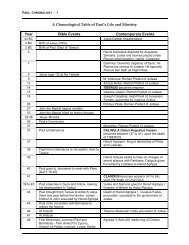 A Chronological Table of Paul's Life and Ministry Year ... - Grace Notes