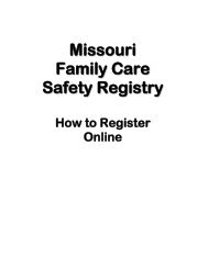 How to Register with the Missouri Family Care Safety Registry (pdf ...