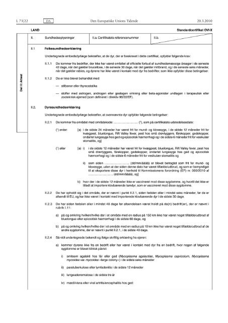 Kommissionens forordning (EU) nr. 206/2010 af 12. marts ... - Lovdata