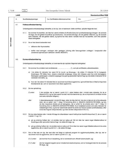 Kommissionens forordning (EU) nr. 206/2010 af 12. marts ... - Lovdata