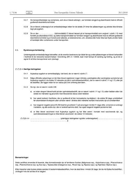 Kommissionens forordning (EU) nr. 206/2010 af 12. marts ... - Lovdata