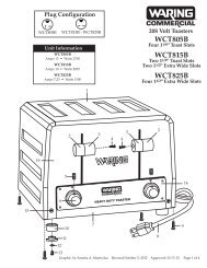 WCT805B/WCT815B/WCT825B Waring® Commercial ... - Parts Town