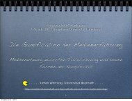 Die Gamification der Medienerfahrung - Medienwissenschaft ...