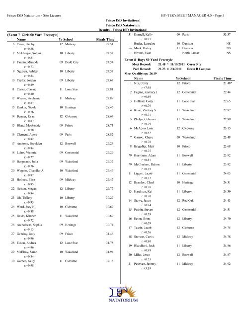 Results - Frisco ISD