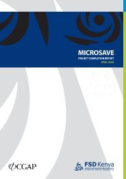 MicroSave project completion report - FSD Kenya