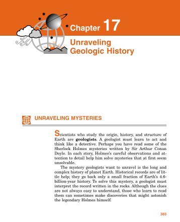 Chapter 17 Unraveling Geologic History