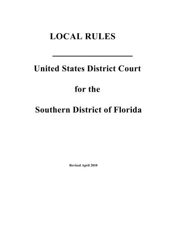 LOCAL RULES - United States District Court - U.S. Courts
