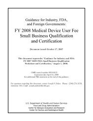 FY 2008 Medical Device User Fee Small Business Qualification and ...