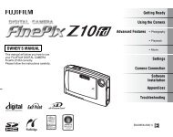 FinePix Z10fd Manual - Fujifilm