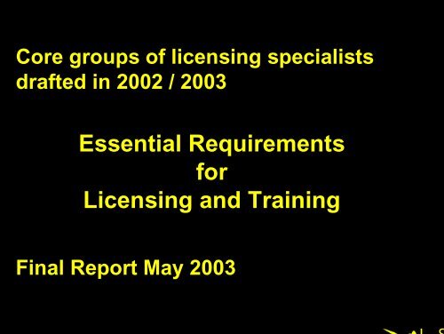 Licensing