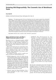 Growing Old Disgracefully: The Cosmetic Use of Botulinum Toxin
