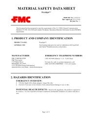 MATERIAL SAFETY DATA SHEET - FMC Corporation