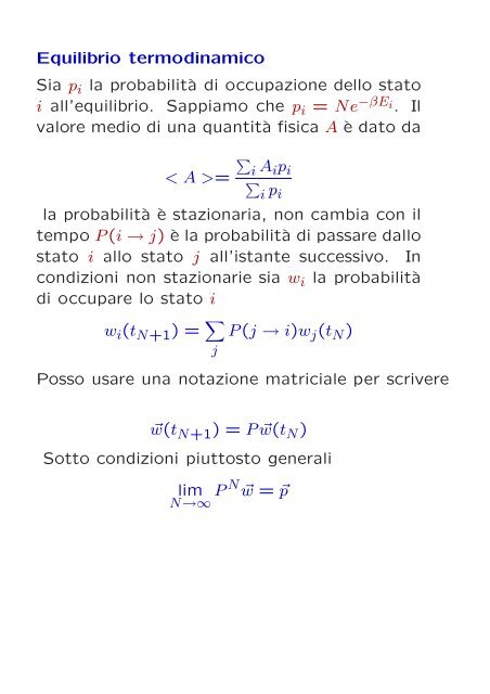 lezione del 20 novembre 2006 - metodi Montecarlo - Fisica