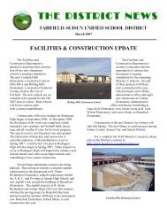 THE DISTRICT NEWS - Fairfield-Suisun Unified School District