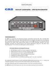 CAS Manual 215kB - Funk Tonstudiotechnik