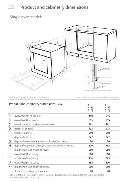 Installing the oven - Fisher & Paykel