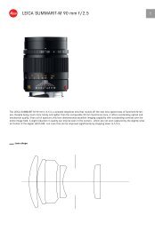 Summarit-M 90 mm Technical data - Leica Camera AG