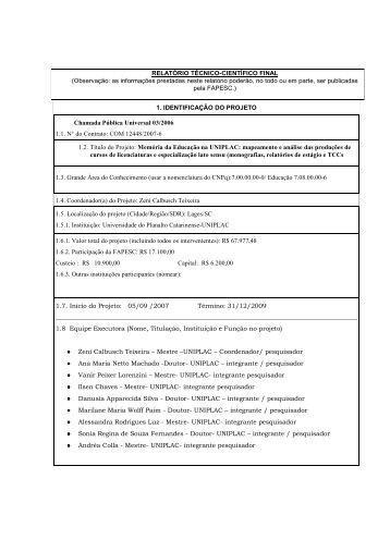 Relatorio cientifico