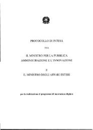 Il testo del Protocollo - Dipartimento Funzione Pubblica