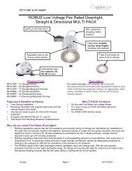 ROBUS Low Voltage Fire Rated Downlight, Straight & Directional ...