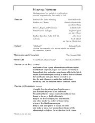 View pdf of bulletin - Fourth Presbyterian Church