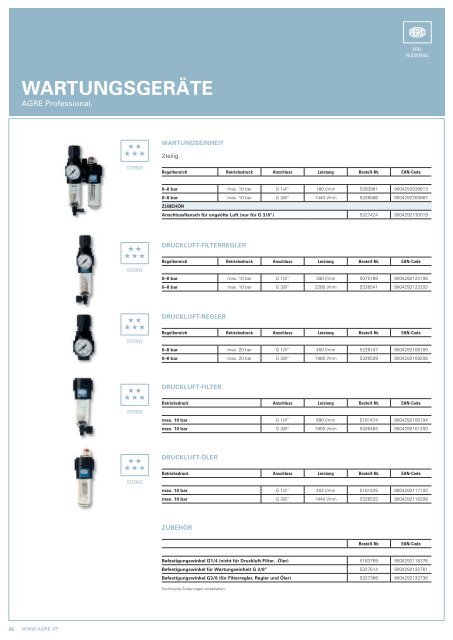 AGRE Druckluftwerkzeuge 2011 - freytool