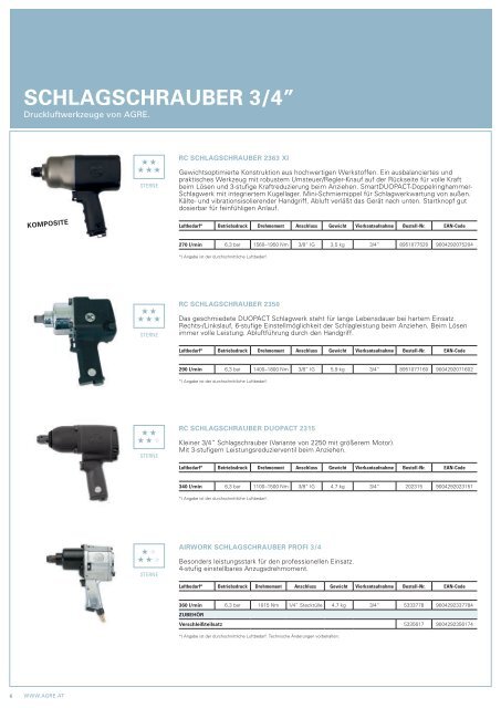 AGRE Druckluftwerkzeuge 2011 - freytool