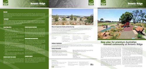 Botanic Ridge Botanic Ridge - Growth Areas Authority