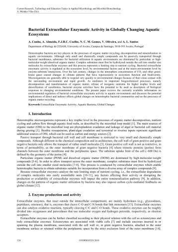 Bacterial Extracellular Enzymatic Activity in Globally Changing ...